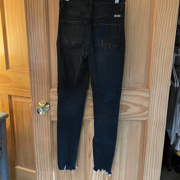 Kancan High Rise Button Fly Black Skinny Jeans - Picture 3 of 5